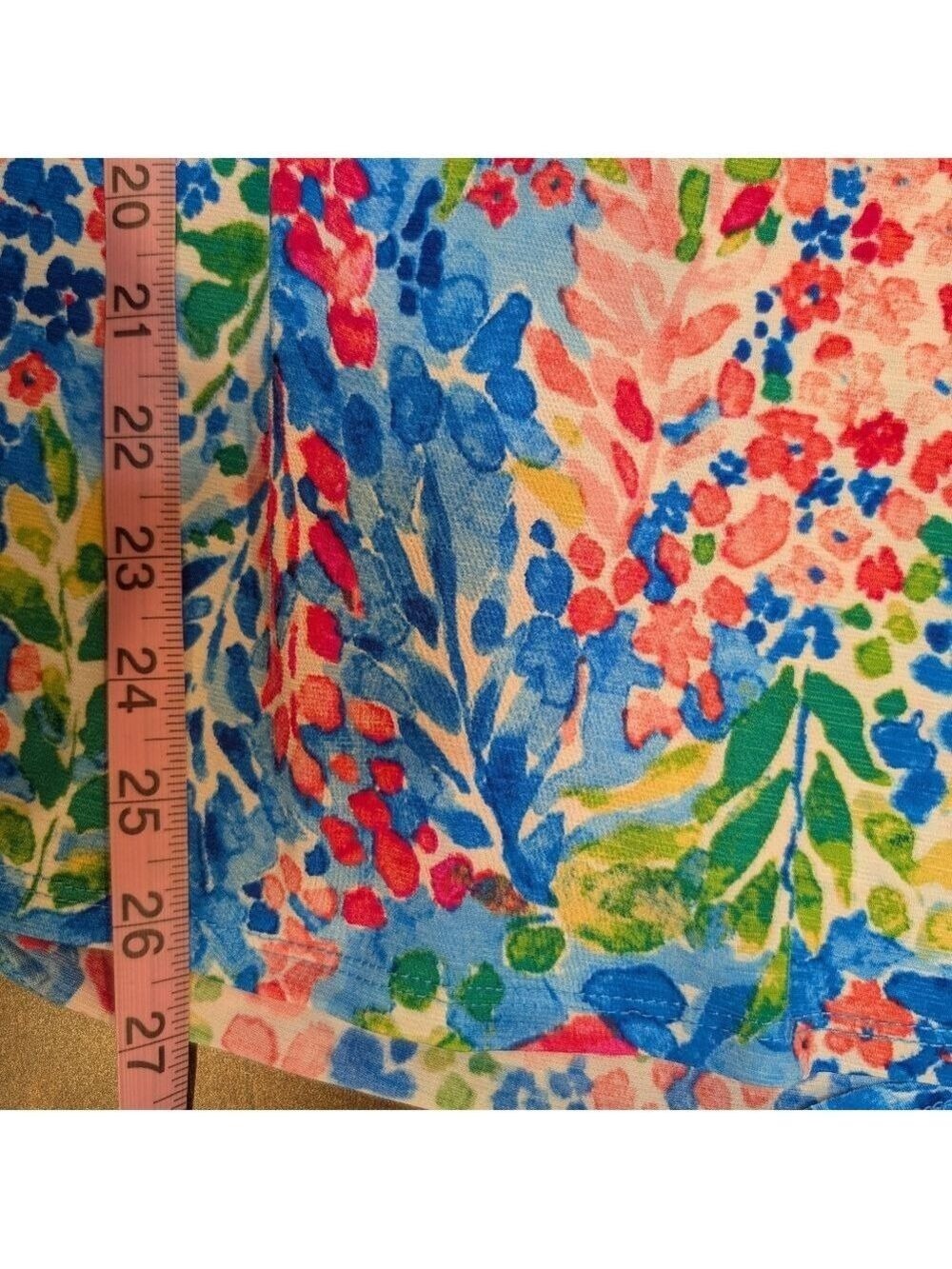 Dear Scarlett MultiColor Vibrant Floral Blouse,Top, Ruffle Sleeves.Sz.Small NWT - Picture 7 of 7